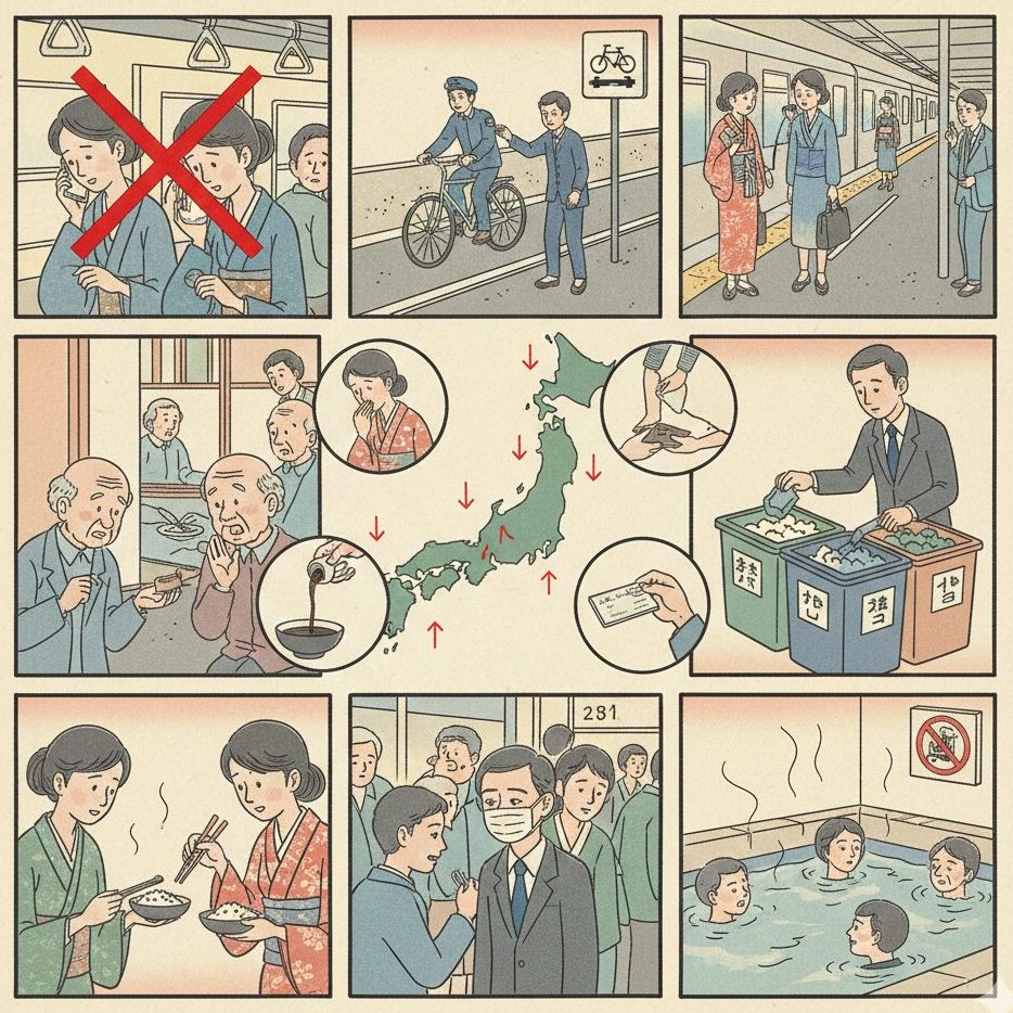 知ってる？日本のちょっと驚くルールとマナー10選